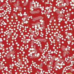 Craft Cotton Co - Foraging in The Forest - Berries - Red Metallic -