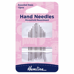 Hemline Hand Sewing Needles: Household Assorted: 12 Pieces - H214