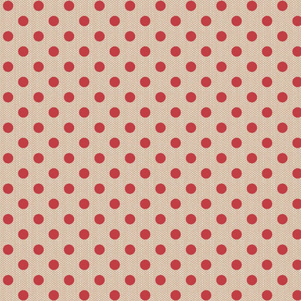 Tilda Creating Memories Fabric | Woven Polkadot | Red - 160085