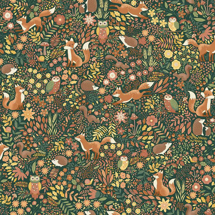 Makower Hello Autumn | Wild Wood | Vert