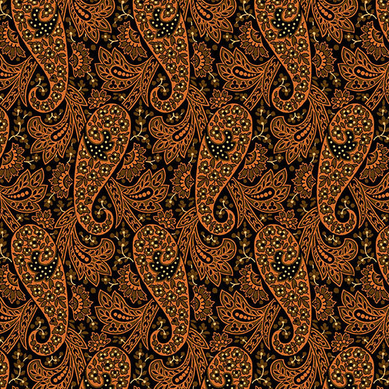 Makower | Nightfall | Paisley | Black