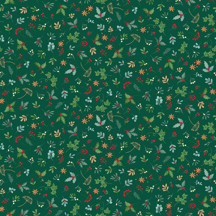 Makower Good Tidings | Lot de 24 coupons de tissu « Fat Quarter » spécial Noël