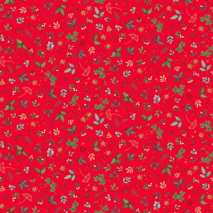 Makower Good Tidings | Sprig | Red