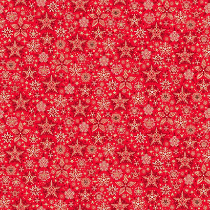 Makower Good Tidings | Frosty | Red