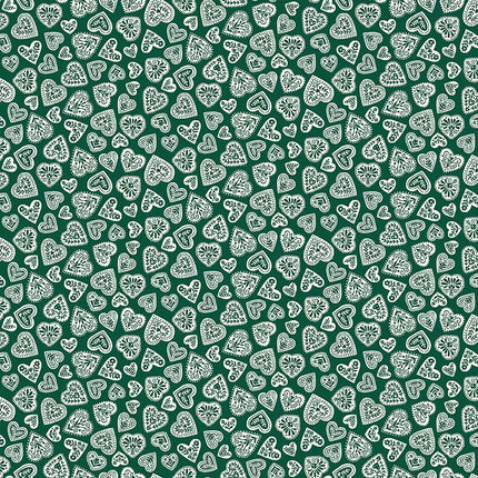 Makower Scandi 25 | Christmas Fat Quarter Pack Green (6)