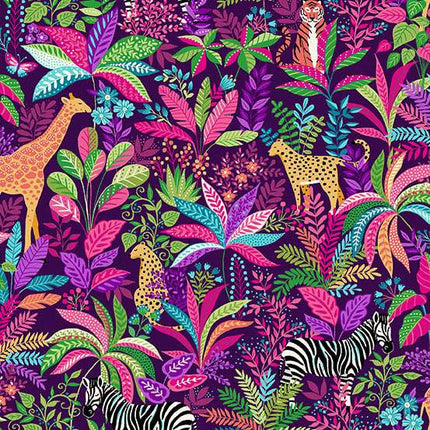 Makower | Tropica | Lot de 25 coupons de tissu
