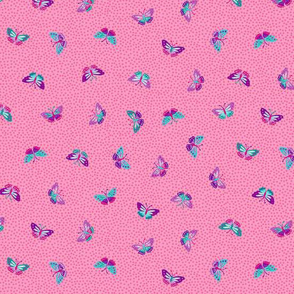 Makower | Tropica | Papillons | Rose