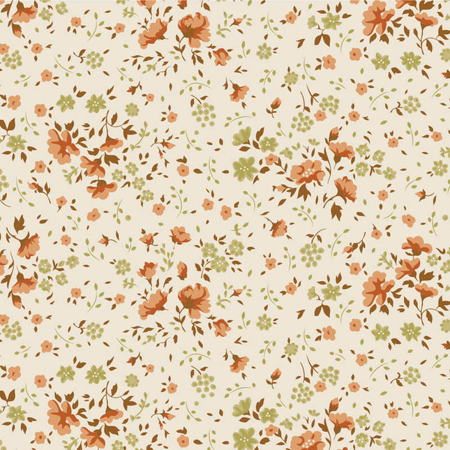 Tilda 108'' Wideback Fabric | Ellie | Ginger/Olive PRE ORDER OCT