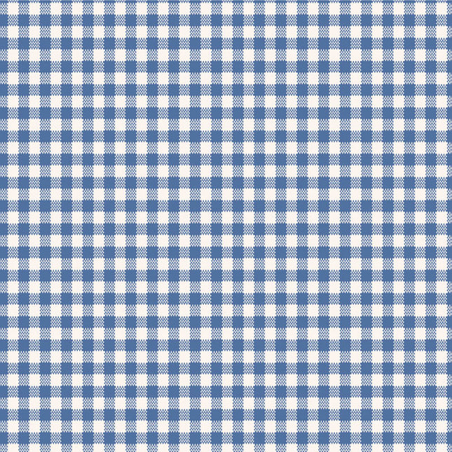 Tilda 108'' Wideback Fabric | Woven Gingham | Blue PRE ORDER OCT