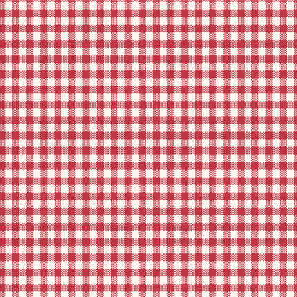 Tissu large Tilda 108'' | Gingham tissé | Rouge PRÉCOMMANDE OCT