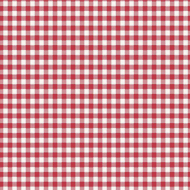 Tilda 108'' Wideback Fabric | Woven Gingham | Red PRE ORDER OCT