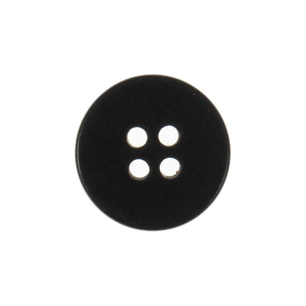 15mm Eco Button | 4 Hole | Corozo | Black - G466115\34 | RT34