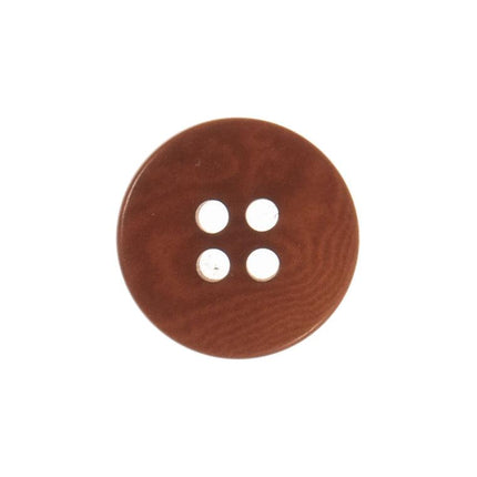 15mm Eco Button | 4 Hole | Corozo | Medium Brown - G466115\29 | RT39