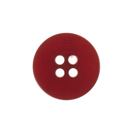 15mm Eco Button | 4 Hole | Corozo | Red - G466115\8 | RT14
