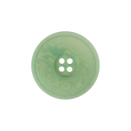 15mm Eco Button | 4 Hole | Corozo | Rimmed Light Green - G466715\21 | RT59