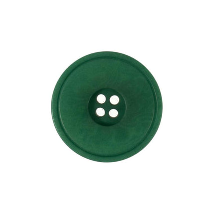 15mm Eco Button | 4 Hole | Corozo | Rimmed Medium Green - G466715\22 | RT58