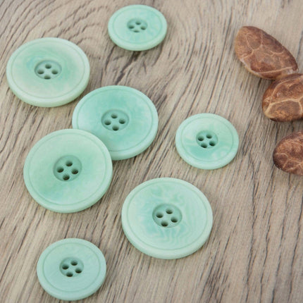 15mm Eco Button | 4 Hole | Corozo | Rimmed Red - Hollies Haberdashery UK