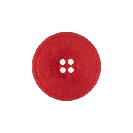 15mm Eco Button | 4 Hole | Corozo | Rimmed Red - Hollies Haberdashery UK
