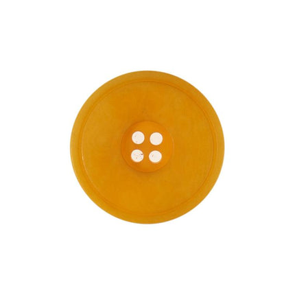 15mm Eco Button | 4 Hole | Corozo | Rimmed Yellow - Hollies Haberdashery UK