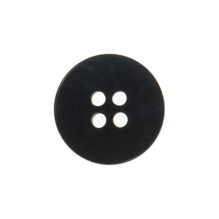 15mm Eco Button | 4 Hole | Corozo | Slate - Hollies Haberdashery UK