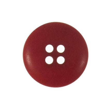 18mm Eco Button | 4 Hole | Corozo | Red - G466118\8 | RT13