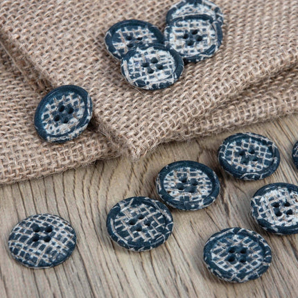 18mm Eco Button | 4 Hole | Jute | Natural - G466318\2 | RT7