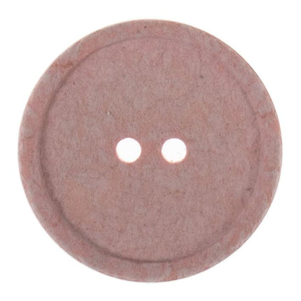 25mm Eco Button | 2 Hole | Recycled Cotton | Pink - G466425\6 | RT95