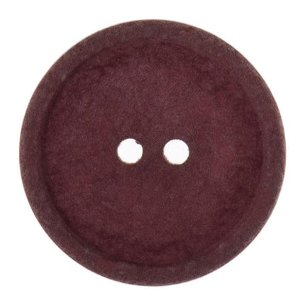 25mm Eco Button | 2 Hole | Recycled Cotton | Wine - Hollies Haberdashery UK