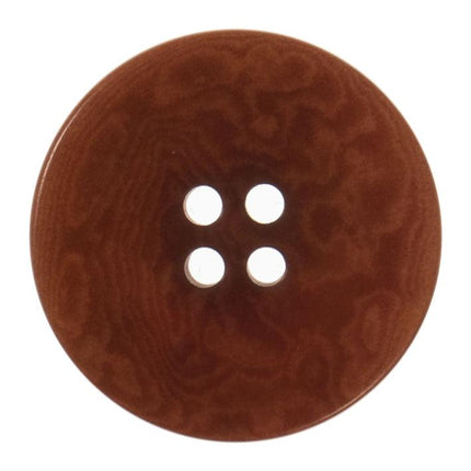 25mm Eco Button | 4 Hole | Corozo | Medium Brown - G466125\29 | RT17