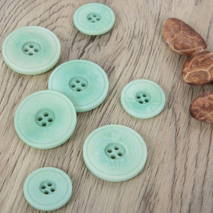 25mm Eco Button | 4 Hole | Corozo | Navy - G466125\20 | RT20