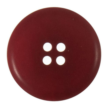 25mm Eco Button | 4 Hole | Corozo | Red - G466125\8 | RT11