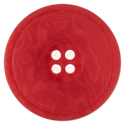 27mm Eco Button | 4 Hole | Corozo | Rimmed Red - Hollies Haberdashery UK