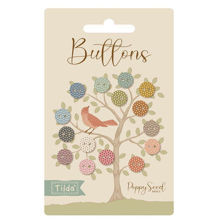 Tilda | Graines de pavot | Boutons 9mm (15)