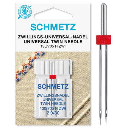 Schmetz | Sewing Machine Needles | Universal Twin 80(12) 2.0mm
