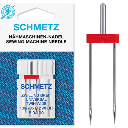 Schmetz | Sewing Machine Needles | Universal Twin 100(16) 8.0mm