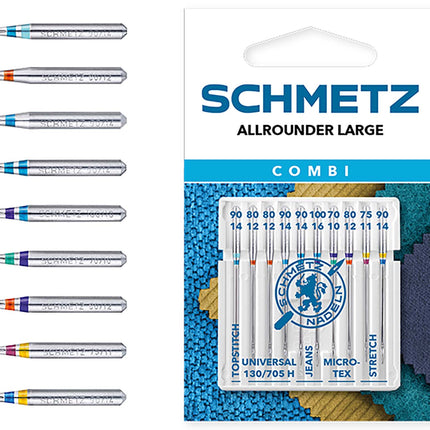 Schmetz | Sewing Machine Needles | Combi All-Rounder, Top-stitch, Universal, Jeans, Microtex and Stretch