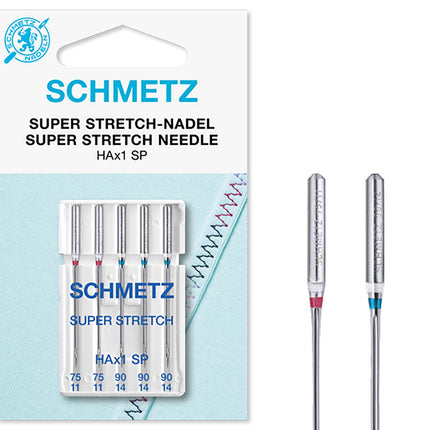 Schmetz | Sewing Machine Needles | Super Stretch Assorted 75(11)-90(14)