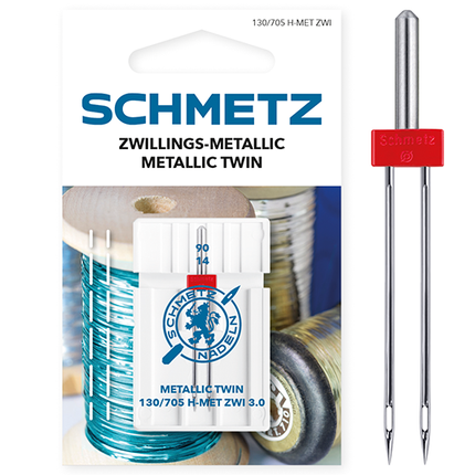 Schmetz | Sewing Machine Needles | Metallic Twin 90(14) 3.0mm