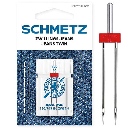 Schmetz | Sewing Machine Needles | Jeans Twin 100(16) 4.0mm
