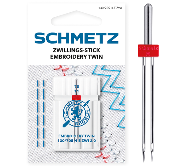 Schmetz | Sewing Machine Needles | Embroidery Twin 75(11) 2.0mm