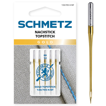 Schmetz | Sewing Machine Needles | Gold Top-stitch 80(12)
