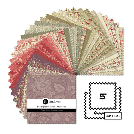Renee Nanneman | Forest Glen | 5'' Charm Pack (42)
