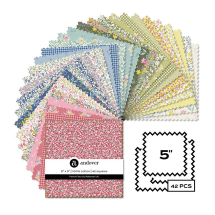 Makower | Petite Fleur | Paquet de 5" Charms