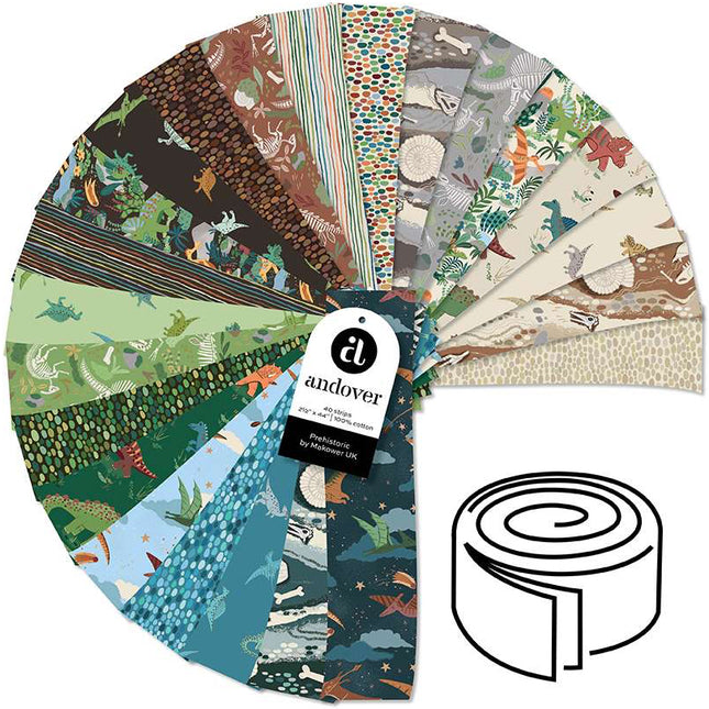 Makower | Prehistoric | 2.5'' Jelly Roll