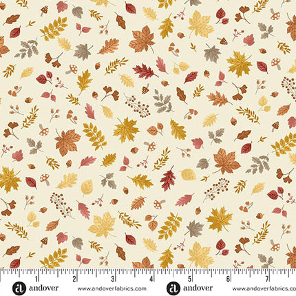 Makower Hello Autumn | Cascade de feuillage | Crème