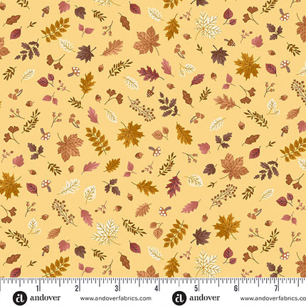 Makower Hello Autumn | Cascade de feuillage | Jaune