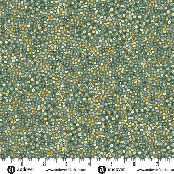 Makower Hello Autumn | Mini Blooms | Green