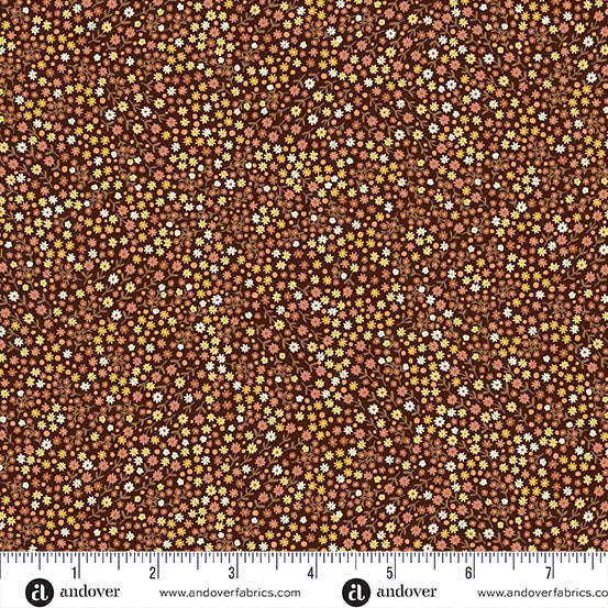 Makower Hello Autumn | Mini Blooms | Brown