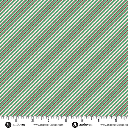 Makower | The Nutcracker | Candy Cane Stripe | Green