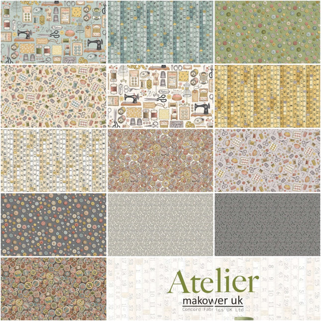 Makower | Atelier | Measurements | Fat Quarter Pack (13)